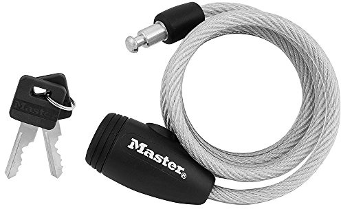 Master Lock 8109D Compact Bike Lock Cable, Silver, 5-Foot X 5/16-inch, Gray