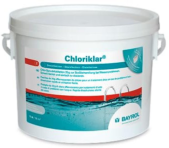 BAYROL Chloriklar 3kg - Chlortabs 20g Schnelllöslich - Mini Schnellchlortabletten für Pool - Schockchlorung Pool Tabletten - Stoßchlorung Pool