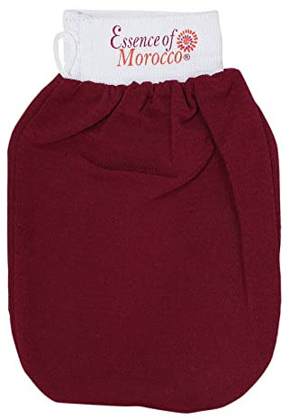 Moroccan Exfoliating Kessa Glove Hammam Scrub Mitt Made in Morocco Premium Quality Helps Cleanse Skin, Remove Fake Tan and Ingrown Hair (Pack of 1)