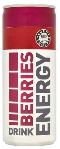 Euro Shopper Berries Energy Drink 250ml (Pack of 24 x 250ml)