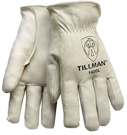 Tillman 1420L Top Grain Cowhide Drivers Gloves - L, Off-white