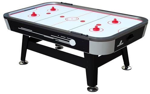 Cougar Super Scoop Airhockeytisch 7ft | Airhockey Tisch inkl. Zubehör (Pucks & Pushers) | Airhockeytisch mit Luft für Zuhause