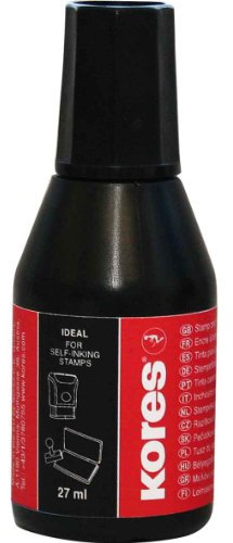 Kores SF71338 Stempelfarbe, Inhalt: 27 ml, schwarz