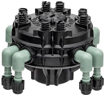 Orbit 61008 Débit réglable 8 Ports Collecteur de Goutte pour Tube 1/10,2 cm