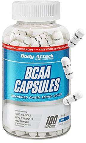 Body Attack BCAA Capsules, 180 Kapseln, 1er Pack (1 x 134g)