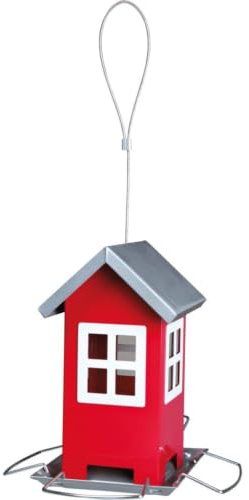 Trixie 55630 Futterhaus, 1.000 ml/20 cm, rot/silber