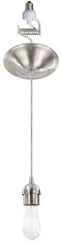 Worth Home Products - Instant Pendant Converter Adapter Only Kit – Transitional Recessed Light Conversion Kit to Screw-in Pendant (Brushed Nickel)