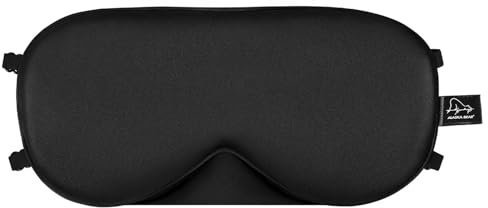 ALASKA BEAR Sleep Mask 2 Straps, Mulberry Silk, Twin Thin Elastic Bands Stay Put All Night, Super-Smooth Slim Eye Mask Two Adjustable Head Strings and Nose Baffle