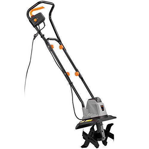 VonHaus Electric Tiller 1050W – Garden Soil Cultivator/Rotavator – 32cm Working Width, 22cm Tilling Depth, 4 Steel Blades, 10m Cable, Brake Button, Foldable Frame