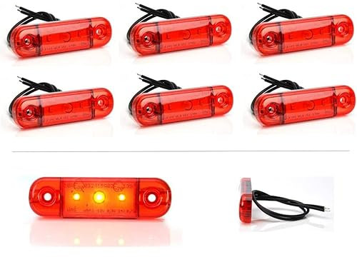 LED-MARTIN® 6er Sparset Umrissleuchte ROT 12V/24V Begrenzungsleuchte Positionsleuchte dünn