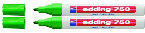edding Lackmarker 750 Industrie, 2-4 mm (2er Pack, Grün)