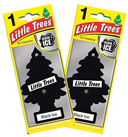 Little Trees Car Air Freshener, Black Ice, Pack of 2