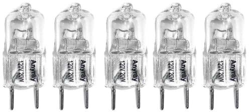Anyray (5)-Pack Compatible Light Bulb for G8 120V 20-Watt for Microwave WB36X10213 20W
