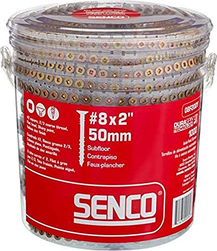 Senco 08F200Y Duraspin# 8 by 2 Subfloor Collated Screw (1, 000per Box)