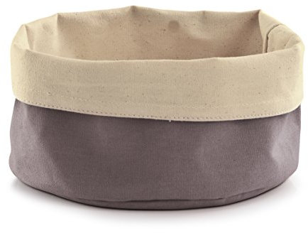 Zeller 18002 Sacchetto per Pane, Rotondo, Cotone, Grigio, 0.1x20x12 cm