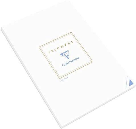 Clairefontaine 6170C - Korrespondenz-Block Triomphe 50 Blatt Blanko weiß DIN A4-21x29,7 cm, 90g, 1 Block