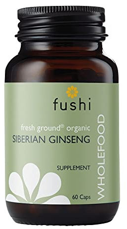 Fushi Organic Siberian Ginseng Capsules, 60 Caps | Fresh-Ground Whole Food | Strengthens Immune System, Purifies Blood, Stimulates Digestion | Ethical & Vegan | Manufactured in the UK