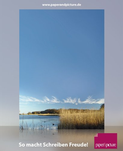 Motivpapier-Set Ruhe am See, 20 Blatt A4 + 20 komplett bedruckte Briefumschläge DIN LANG, für Laser/Ink/Copy/Hand