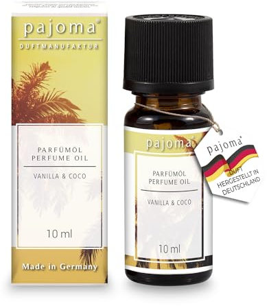 pajoma® Duftöl 10 ml, Vanilla & Coco | feinste Parfümöle für Aromatherapie, Duftlampe, Aroma Diffuser, Massage, Naturkosmetik | Premium Qualität