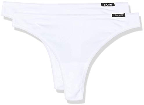 Skiny Advantage Cotton String 2er Pack, Corda Donna, Bianco (White 0500), 48 (Taglia Produttore: 42)