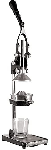 Cilio LIVORNO Granatapfel Presse, Saftpresse Manuell | rostfreier Edelstahl | Schwarz | Profi Fruchtpresse | Zitruspresse Handpresse für 25% mehr Saft | geringer Kraftaufwand | 18 × 25 × 48 cm