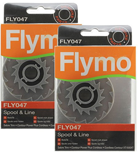 Flymo Genuine Cordless Contour XT 500XT Strimmer Spool & Line (Pack of 2, FLY047)
