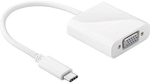 Goobay 66260 USB-C auf VGA Adapter für Full HD Auflösungen (1080p @ 60Hz) / Kompatibel mit Apple iPad Pro, Huawei Mate & P20, Honor Play, HTC U12, Samsung Galaxy etc. / 0,2m Kabellänge