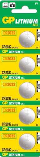 Cellule GP Batteries CR2032 Coin-C5 lithium (prix et vendu par bande de cinq)