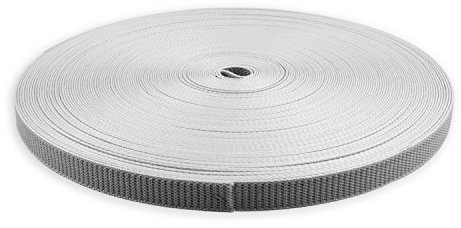 DIWARO. Rollladengurt | Gurtbreite 18mm | Gurtdicke 1,7 mm | mit Schonkante | 50m Rolle | grau