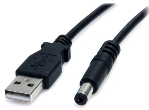 StarTech.com 3ft (91cm) USB to Type M Barrel Cable, USB to 5.5mm 5V DC Power Cable, Molded USB to Barrel Jack 5V DC Plug
