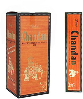 Balaji Chandan Pure Mysore Sandal Mild Incense Sticks, (12 units x 15 sticks), Brown,11 x 9.7 x 25 cm