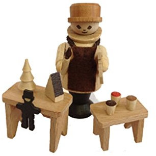 Rudolphs Schatzkiste Miniaturfigur Spielwarenmann Natur Höhe=6cm NEU Seiffen Erzgebirge Dekoration Holzfiguren Weihnachten Fensterschmuck Spielzeug Deko Weihnachtsfigur
