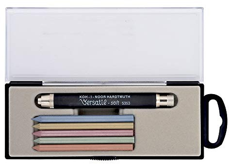 Koh-I-Noor : Versatil 5.6mm Mechanical Metal Clutch Leadholderwith 5353 : With Assorted Coloured Leads