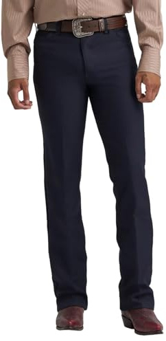 Wrangler Men's Wrancher Dress Jean, Navy, 42W x 32L