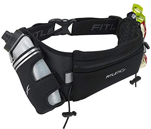 Fitletic HD12 Trinkgürtel Unisex Erwachsene, schwarz, 360 ml