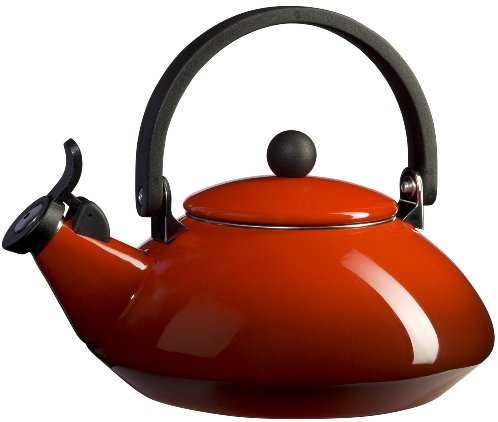 Le Creuset Zen Wasserkessel, Füllmenge: 1,6 l, Emaillierter Stahl, Kirschrot, 40108020600000