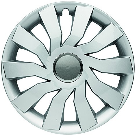 Albrecht 14 Zoll silber/grau Radkappen für Stahlfelgen, Radzierblenden Rock Made in EU - Nur echt in Albrecht Verpackung