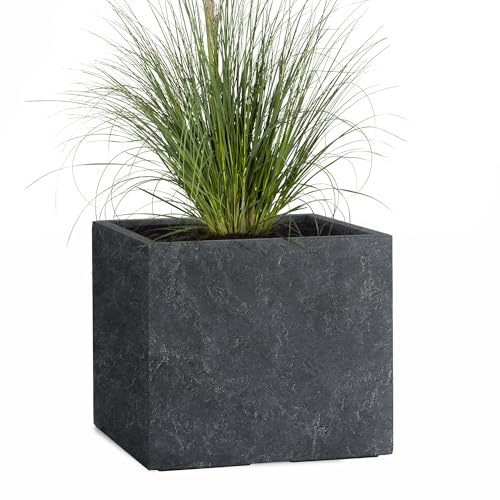 Pflanzwerk® Pflanzkübel Cube Lava Anthrazit 38x44x44cm Blumentopf *Frostbeständig* *UV-Schutz* *Qualitätsware*