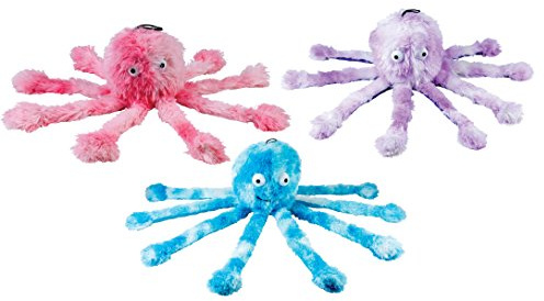 Gor Pets Fun Hunde-Kau-Spielzeug Knochen kuschelig weich mit quietschenden Füßen – Mommy Octopus