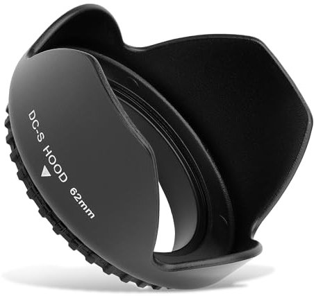 CELLONIC Parasol Ø 62mm Compatible con Ø 62mm Lens Hood de Rosca, Protector Solar para Objetivos Flor/Pétalo/Tulipán