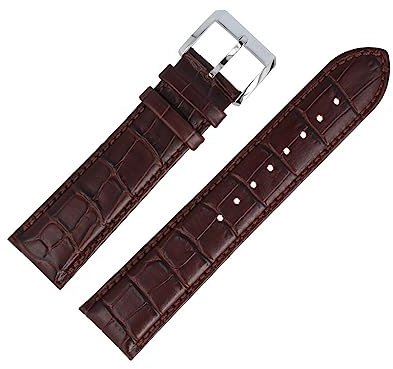 HUGO BOSS Uhrenarmband 22mm Leder Braun Kroko - 659302196