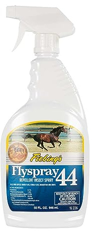 Fiebing's Fly Spray 44 (32 oz) - Horse Fly Spray Insect Repellent - Long Lasting Barrier Kills & Repels Mosquitoes, House Flies, Horse Flies, Gnats on Dogs & Horses - Contains Lanolin & Citronella