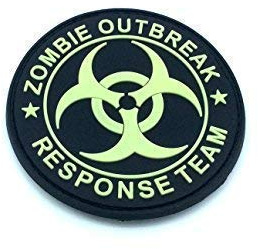 Zombie Outbreak Response Team Glow In The Dark Airsoft Paintball Morale PVC Patch
