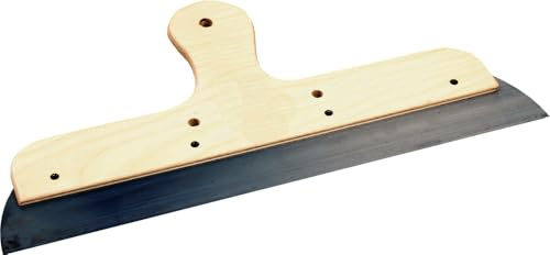 HAROMAC Flächen-Dekospachtel 500 mm – Breitspachtel mit flexiblem Stahlblatt – wasserfest verleimt – für Spachtelmasse, Dekorputz & Wandgestaltung