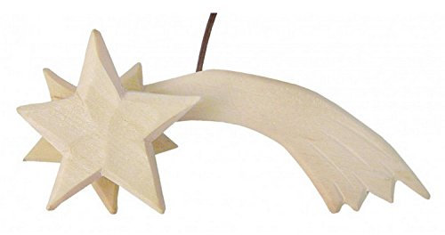 MaMeMi LEUCHTSTERN für Weihnachtskrippe/Krippen - Krippenzubehör aus Holz [HANDGEFERTIGT] elektrifiziert Größe: 12 cm