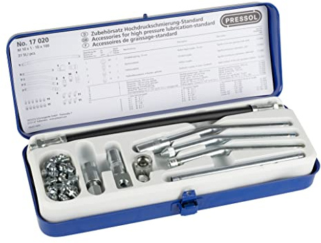 Pressol Standard-Zubehörsatz-M 10 x 1 im stabilen Blechkasten 17 020