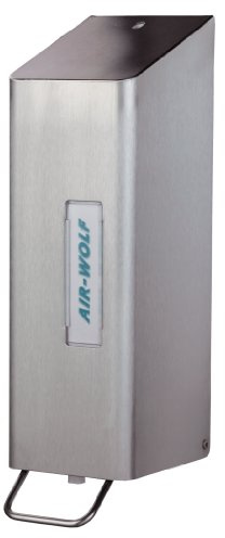 AIR-WOLF Seifen- und Desinfektionsmittelspender 1,2 Liter, Edelstahl beschichtet, Serie Omega
