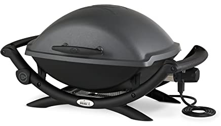 Weber Q 2400 Dark Gray - Barbacoa eléctrica (2200 W), color gris oscuro