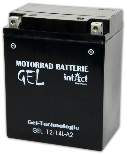 intAct - BATTERIA GEL PER MOTOCICLI | Batteria con +30% di potenza di avviamento. Per moto, quad, trattorini | Bike-Power GEL12-7B-4, CT7B-4, batteria da 12V, 6 AH (c20), 120 A (EN) | 150x65x94mm