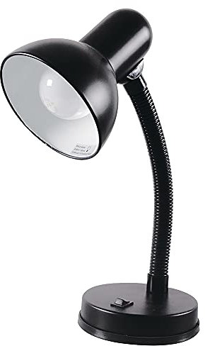 HOMELIFE 35w 'Classic' Flexi Desk Lamp with Versatile Flexible Neck - Integral On/Off Switch - Approx. 34cm Height - L958BK - Onyx Black